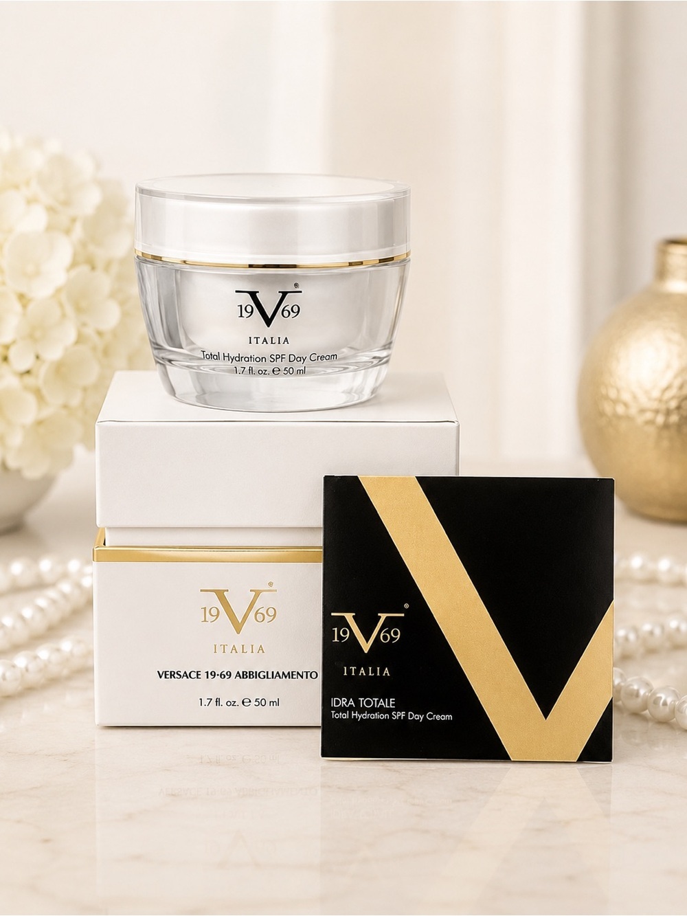 Versace V1969 Italia Total Hydration Facial Cream SPF Day Moisturizer 1.7oz NIB